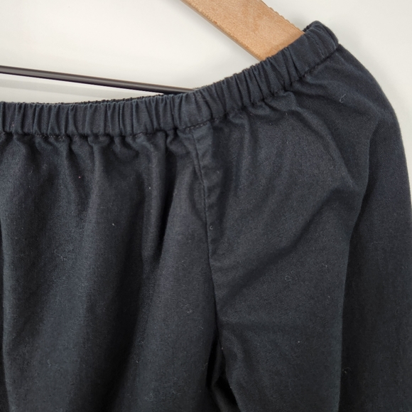 Rag & Bone Elastic Off Shoulder Long Sleeve Side Button Cotton Shirt Black XS - Picture 3 of 11